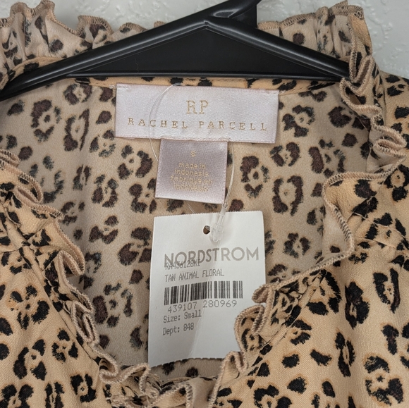 Rachel Parcell Leopard Print Ruffle Blouse - Picture 4 of 7